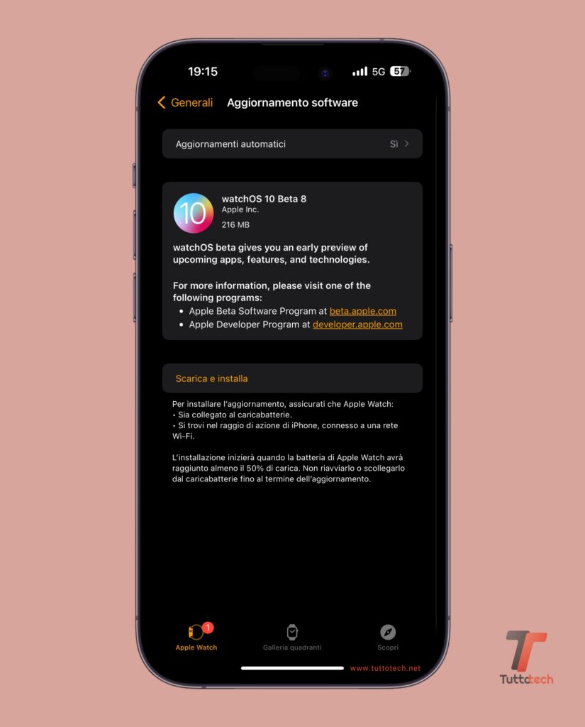 Apple: ecco le beta 8 di iOS 17, iPadOS 17 e watchOS 10