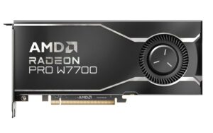 AMD Radeon PRO W7700 top