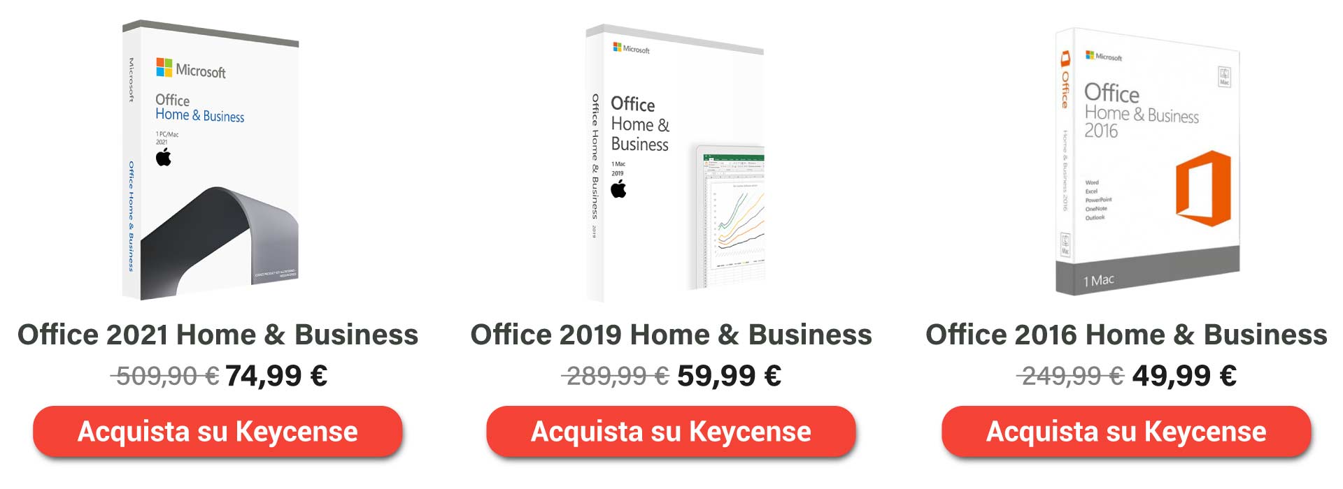 Pacchetti Office per Mac su Keycense