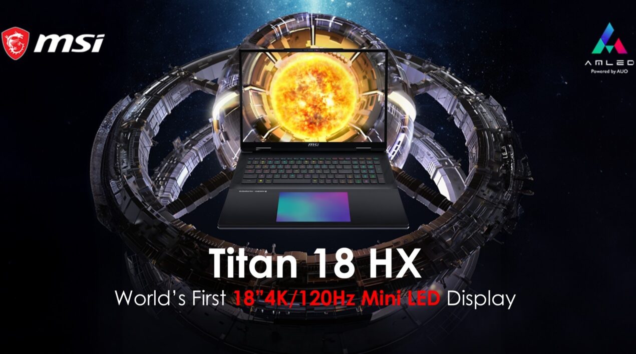 MSI Titan 18 HX è il primo notebook gaming da 18" con display Mini LED 4K/120Hz