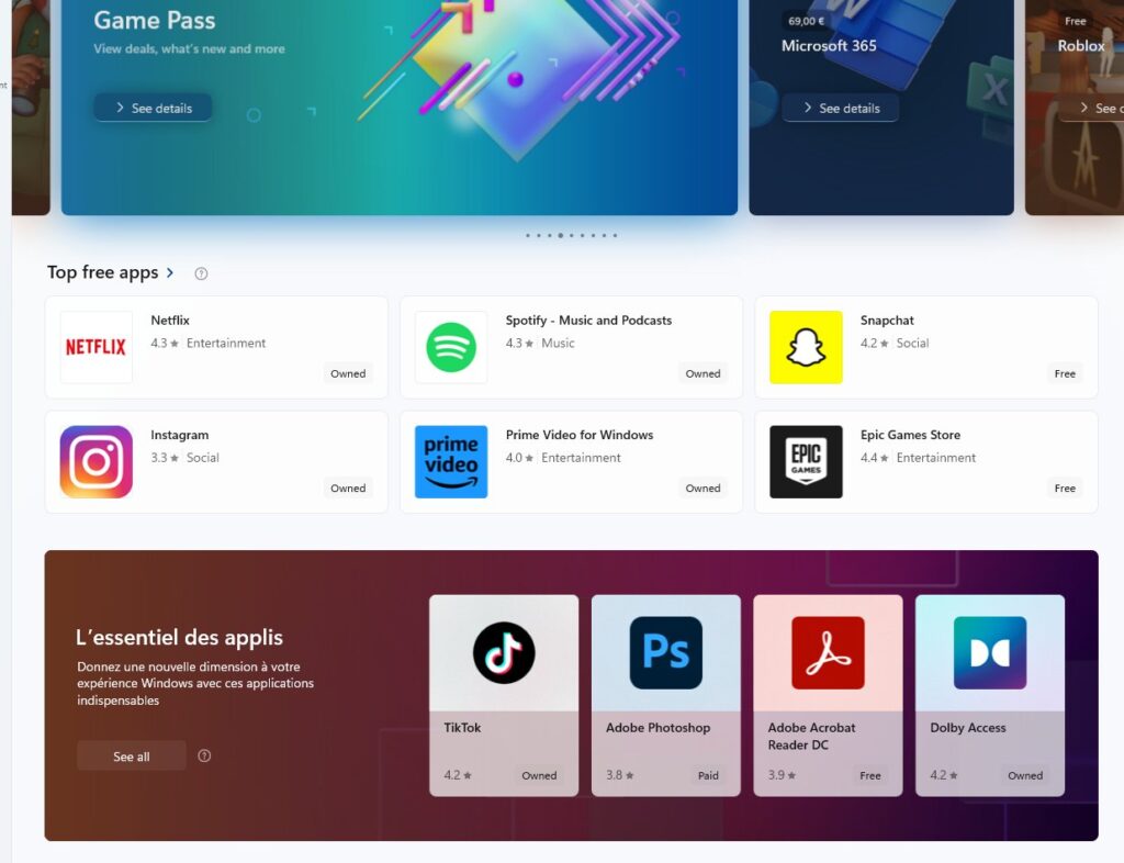 Microsoft Store aggiornamento priorità nuove app giochi 2