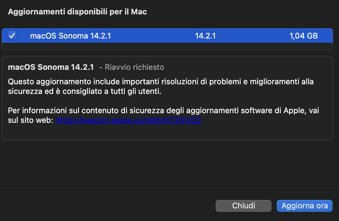 macOS 14.2.1 Sonoma