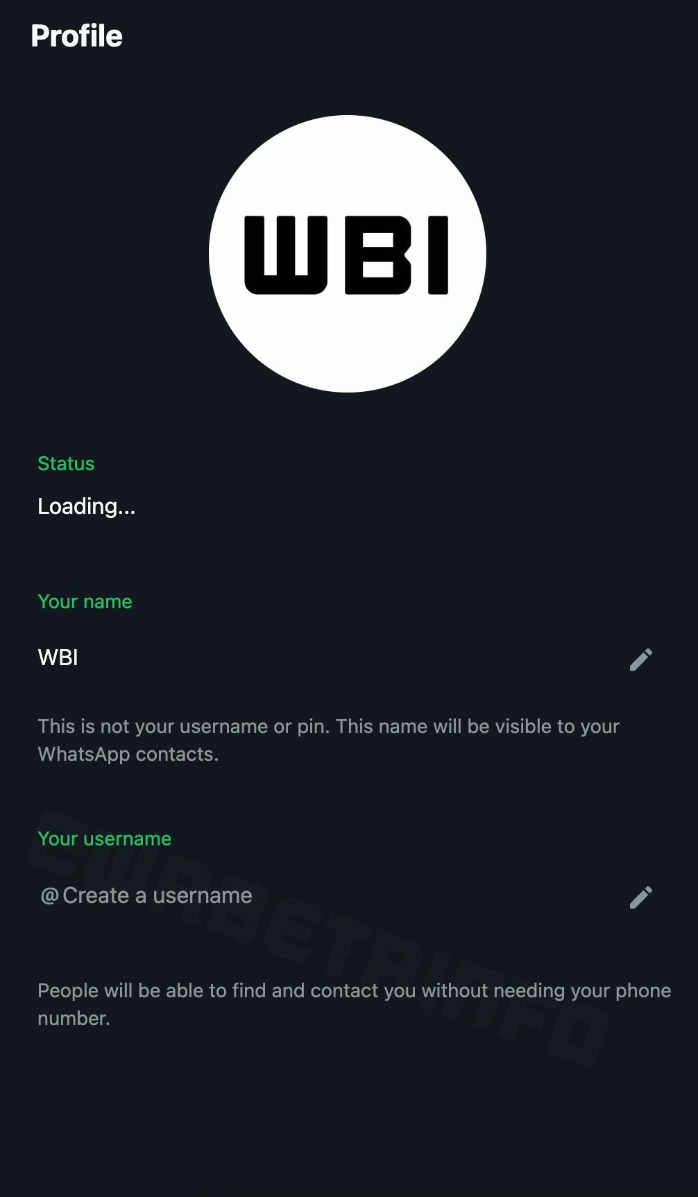 WhatsApp Web creare nome utente