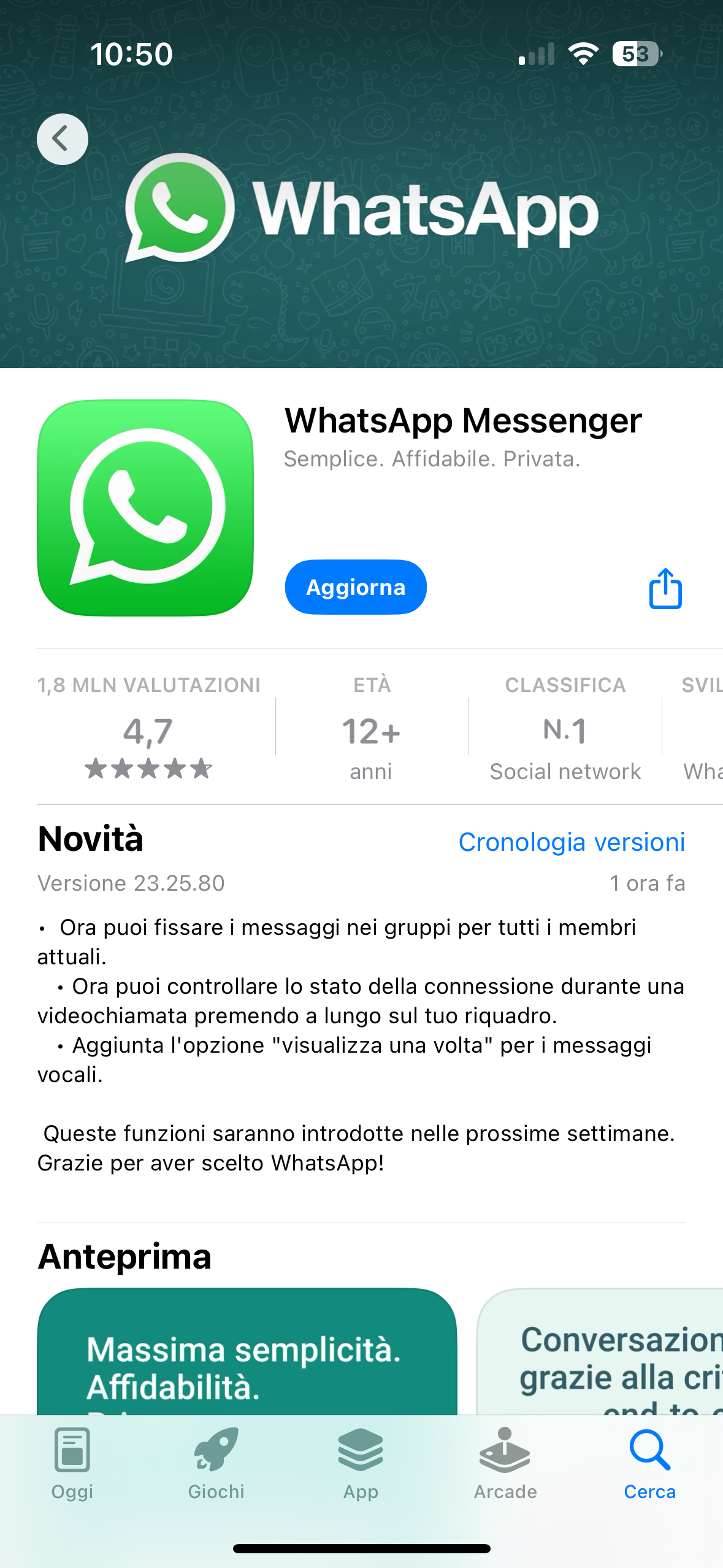 WhatsApp ios novità per tutti