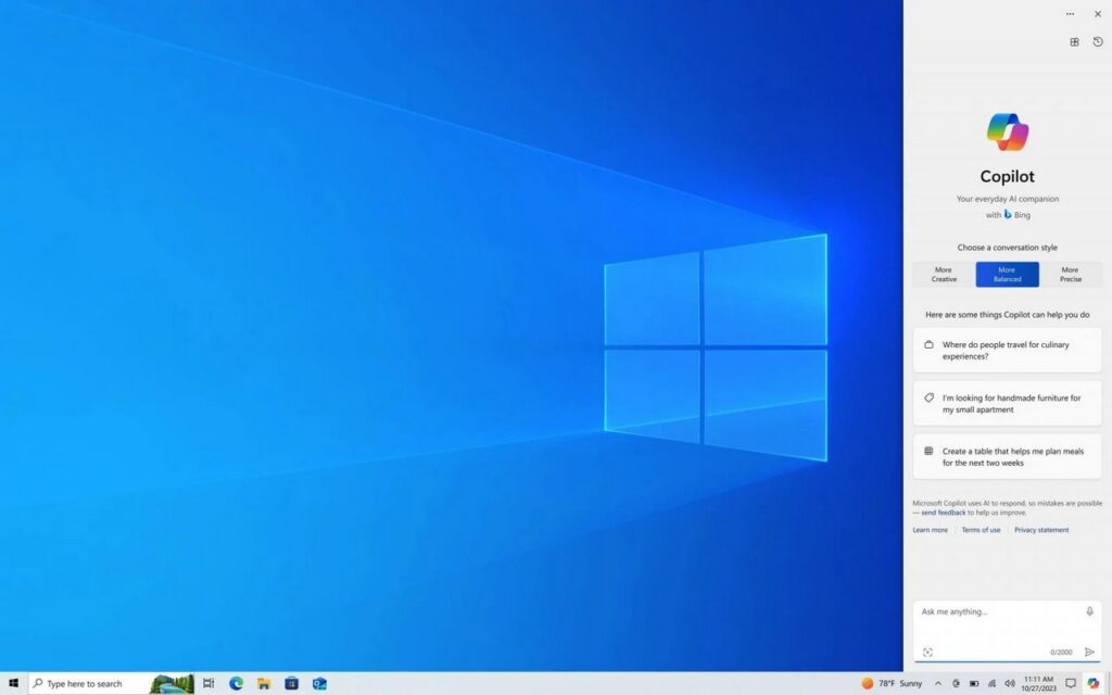 Windows 10 copilot