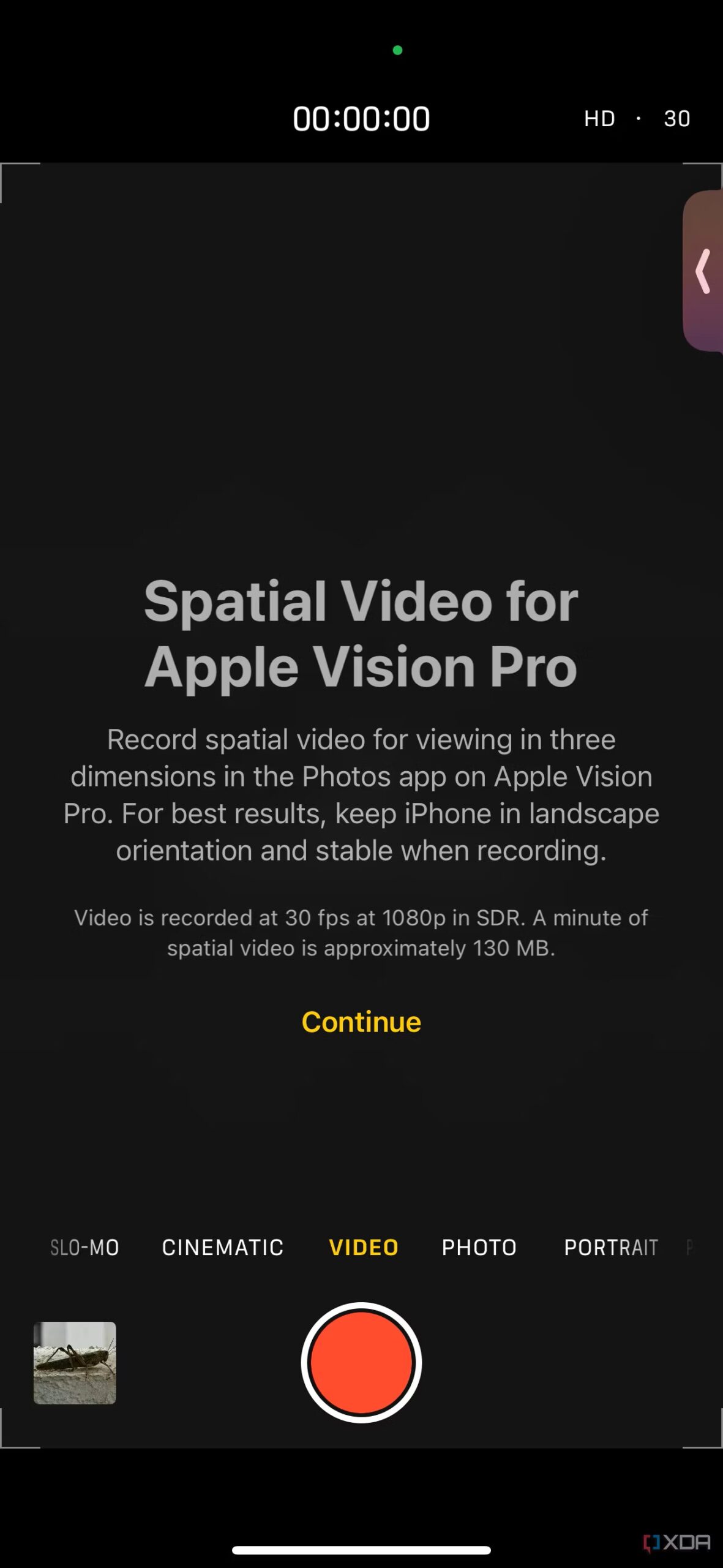Apple iOS 17.3 DB3 - spatial video splash screen
