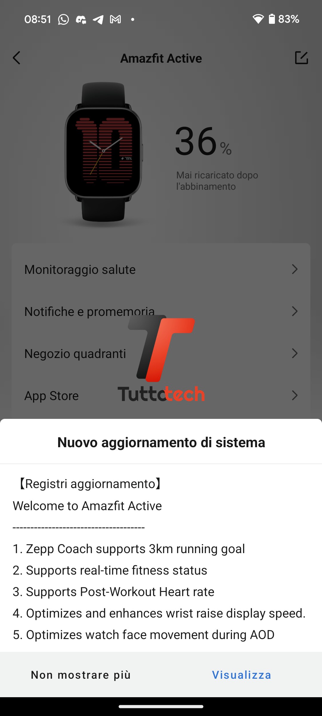Amazfit Active si aggiorna con alcune novità per lo sport e altre migliorie 1