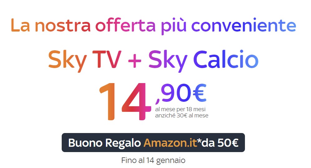 Offerta Sky Calcio + Sky TV