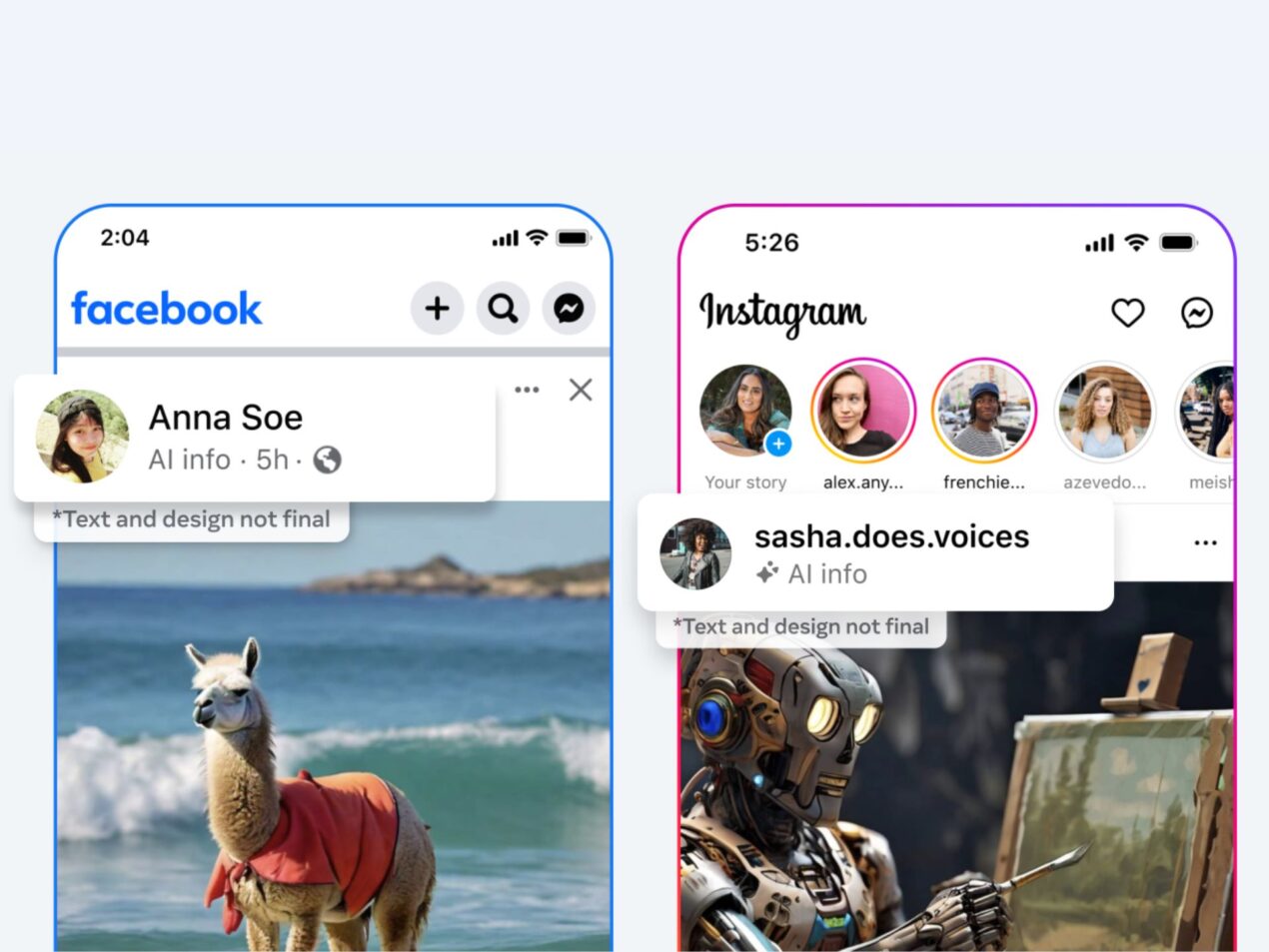 Operazione trasparenza da Meta per i contenuti AI di Instagram, Facebook e Threads