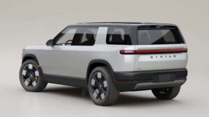 Rivian R2 prospettiva posteriore
