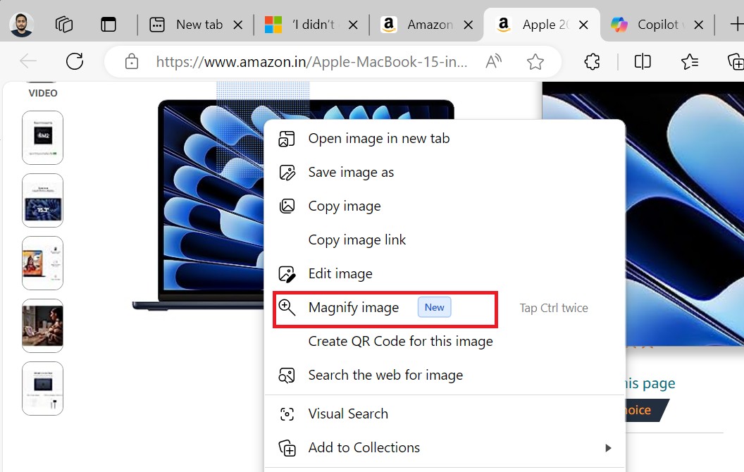 Microsoft edge magnifier