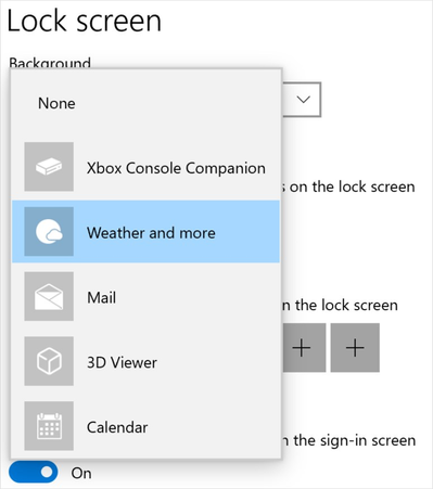 Windows 10 11 widget lock screen