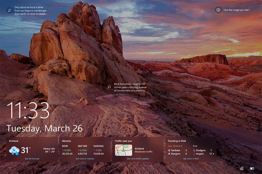 Windows 10 11 widget lock screen