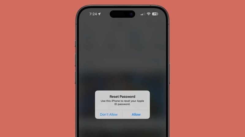 screenshot dell'avviso di modifica password su iPhone