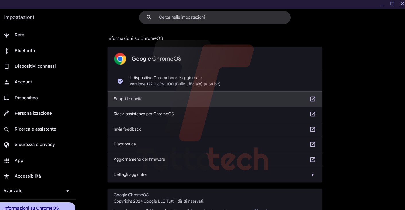 ChromeOS 122 aggiornamento