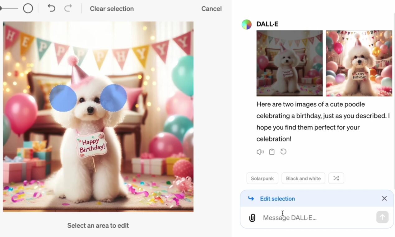 DALL-E ora permette di modificare aree specifiche delle immagini