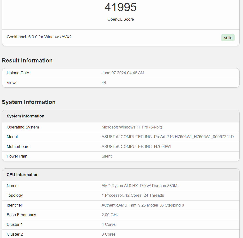 AMD Radeon 890M benchmark
