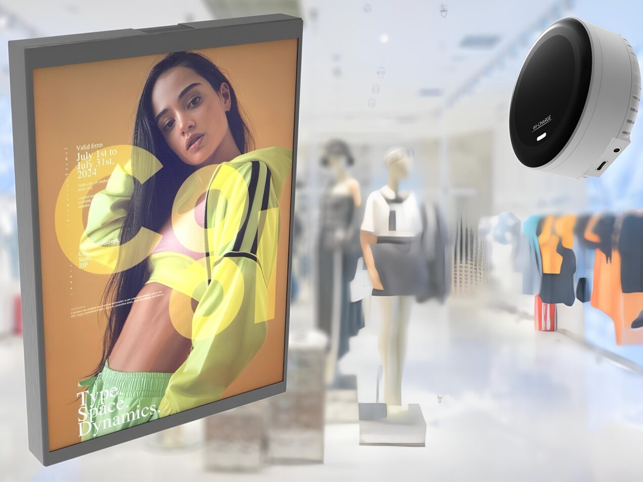 Il display Digital View senza batteria che funziona con un alimentatore wireless