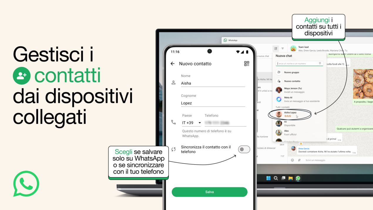 WhatsApp annuncia due novità per la gestione dei contatti e si prepara agli username