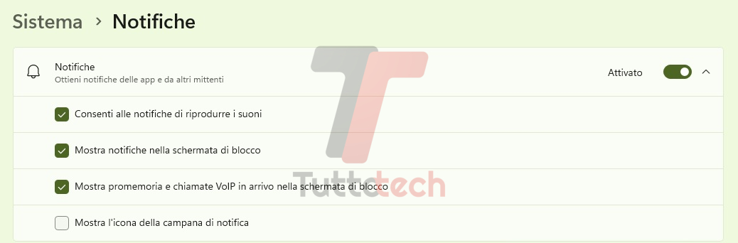 Windows 11 - Patch Tuesday Dicembre 2024 - icona campana