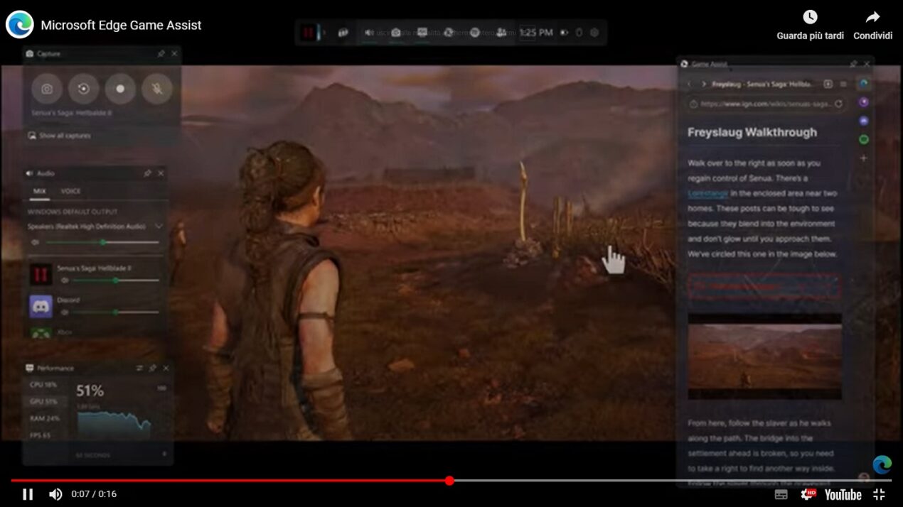 Microsoft Edge lancia un assistente utile per i giochi per PC