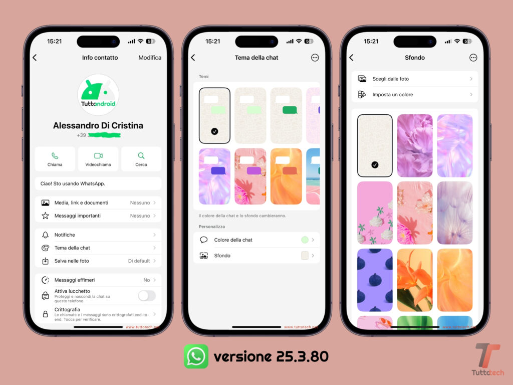 I temi personalizzabili per le chat di WhatsApp sono disponibili anche su iPhone 4