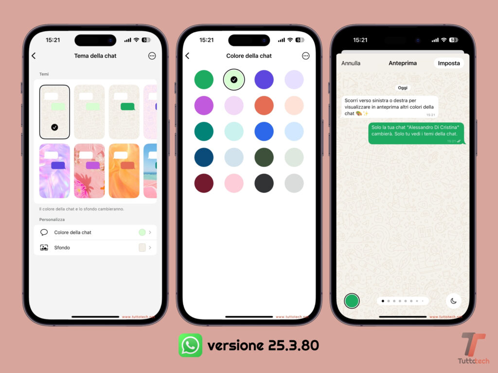 I temi personalizzabili per le chat di WhatsApp sono disponibili anche su iPhone 5