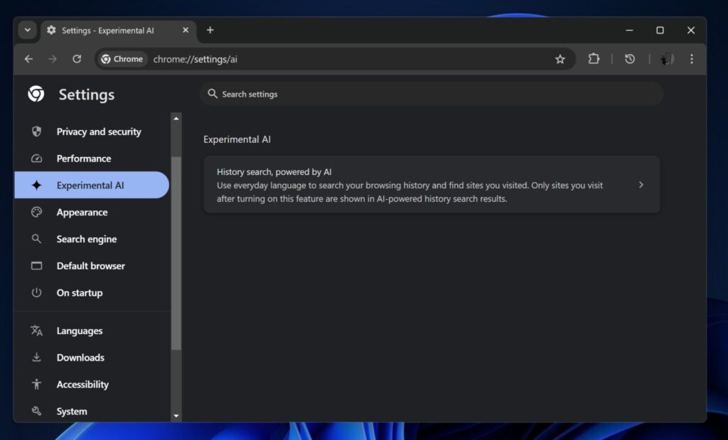 La nuova funzione IA per la cronologia di Chrome potrebbe presto uscire dagli USA 4