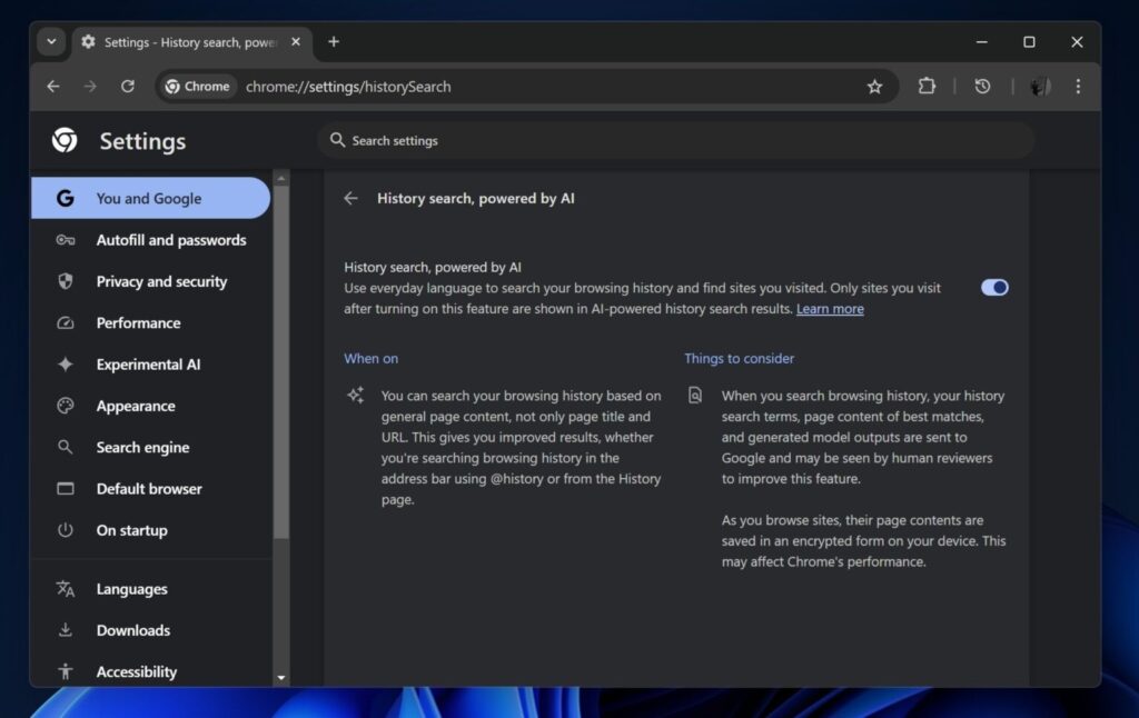 chrome cronologia ia