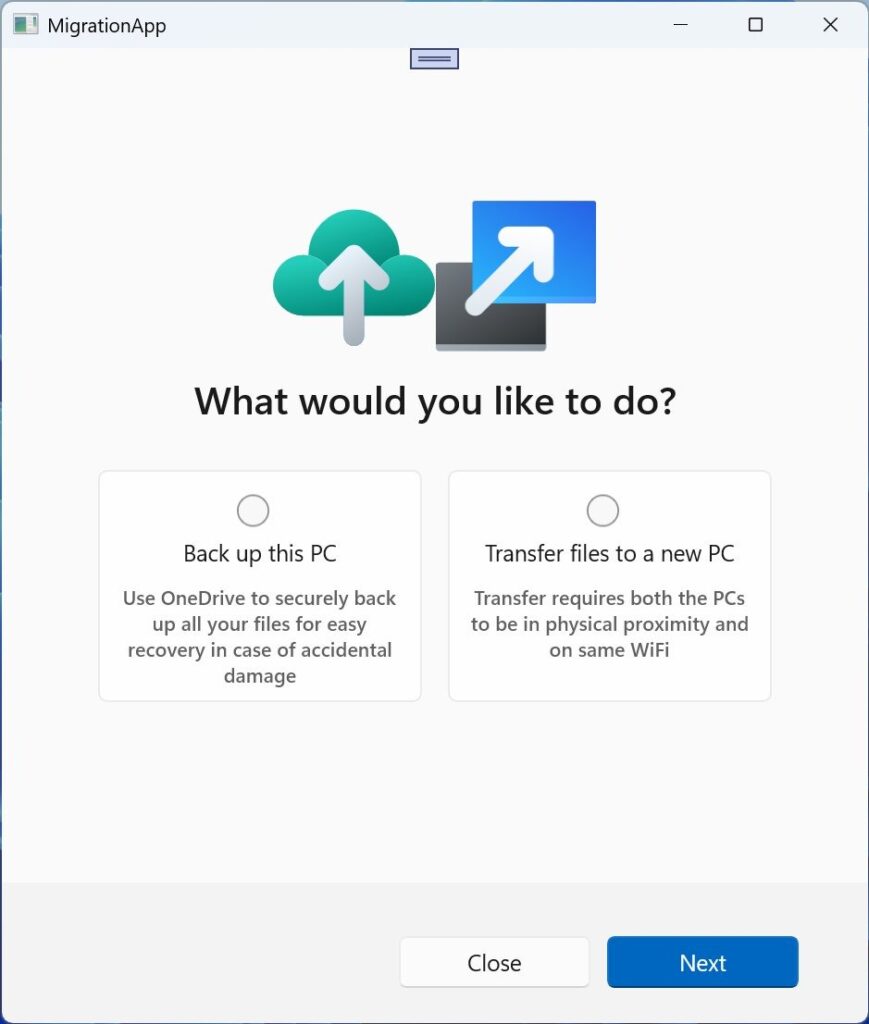 microsoft app trasferimento dati render