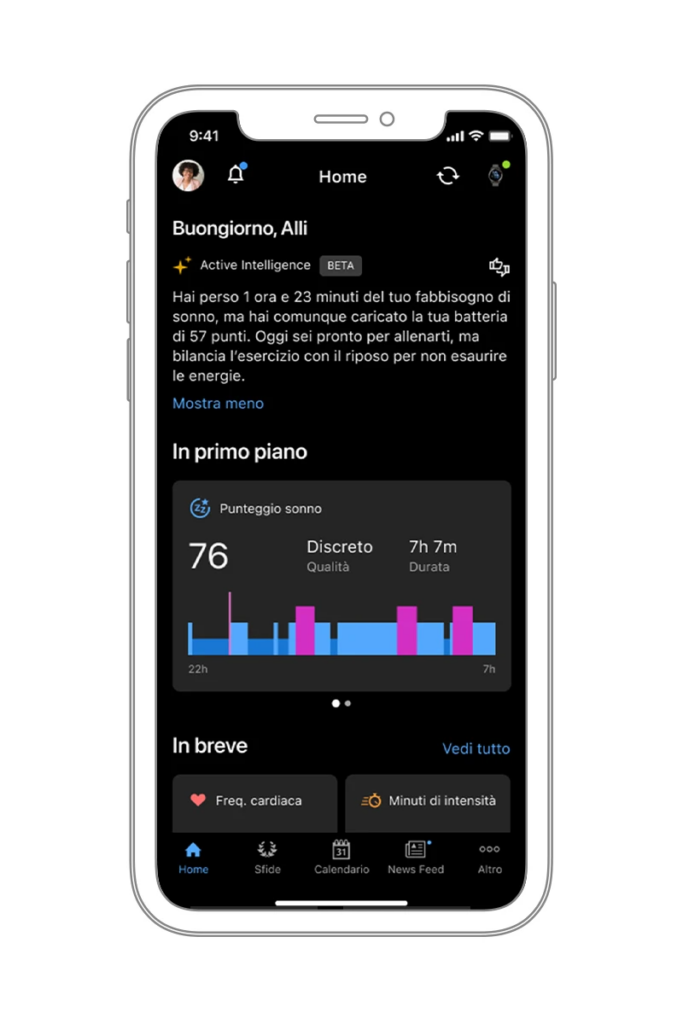 Active Intelligence Garmin Connect Plus