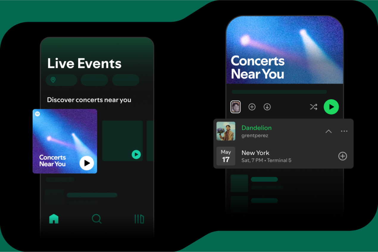 "Concerti vicino a te" è la playlist di Spotify basata sugli eventi nei paraggi