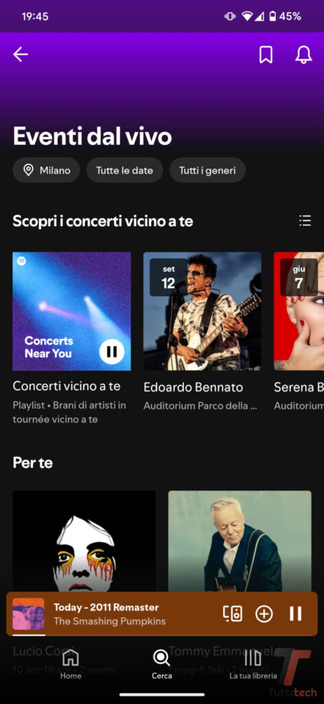 Concerti vicino a te Spotify