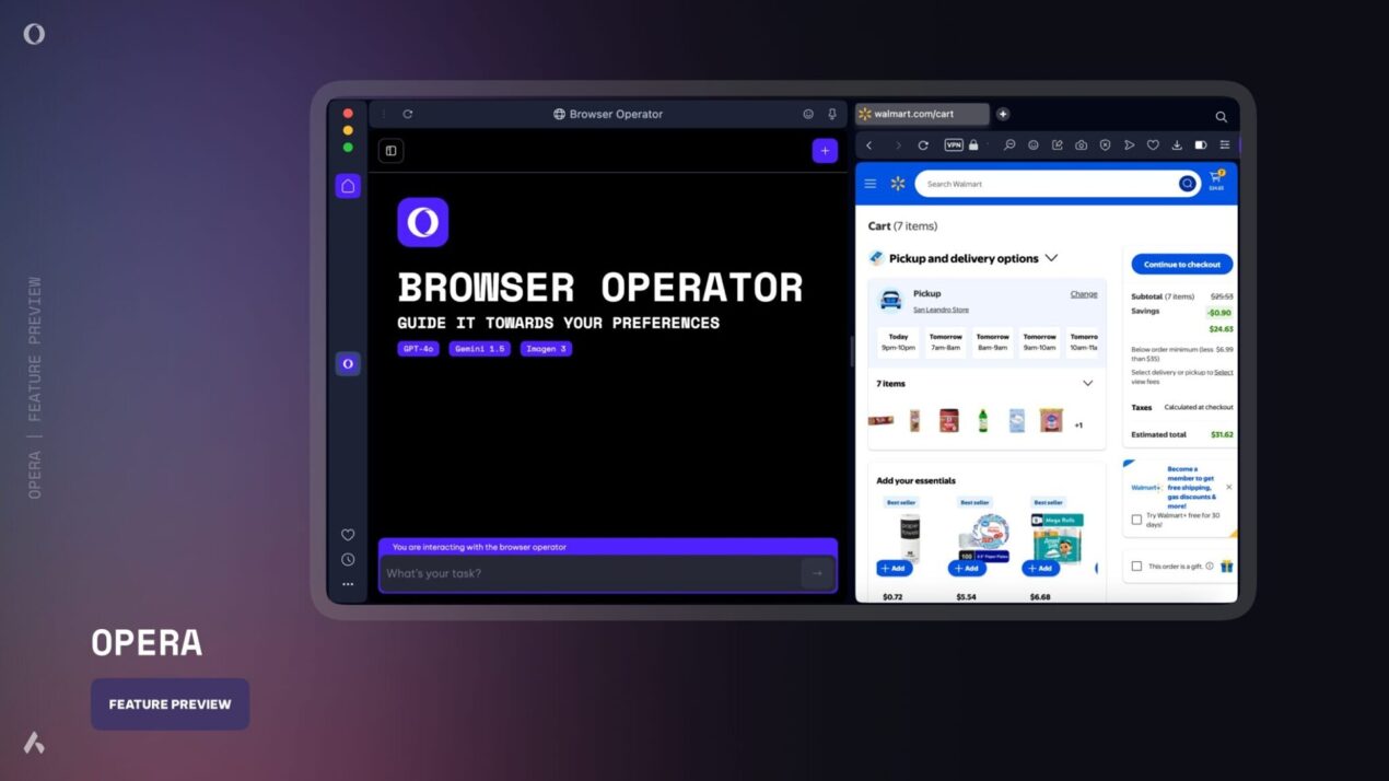Opera presenta Browser Operator, l’agente AI nativo che naviga e svolge operazioni in autonomia