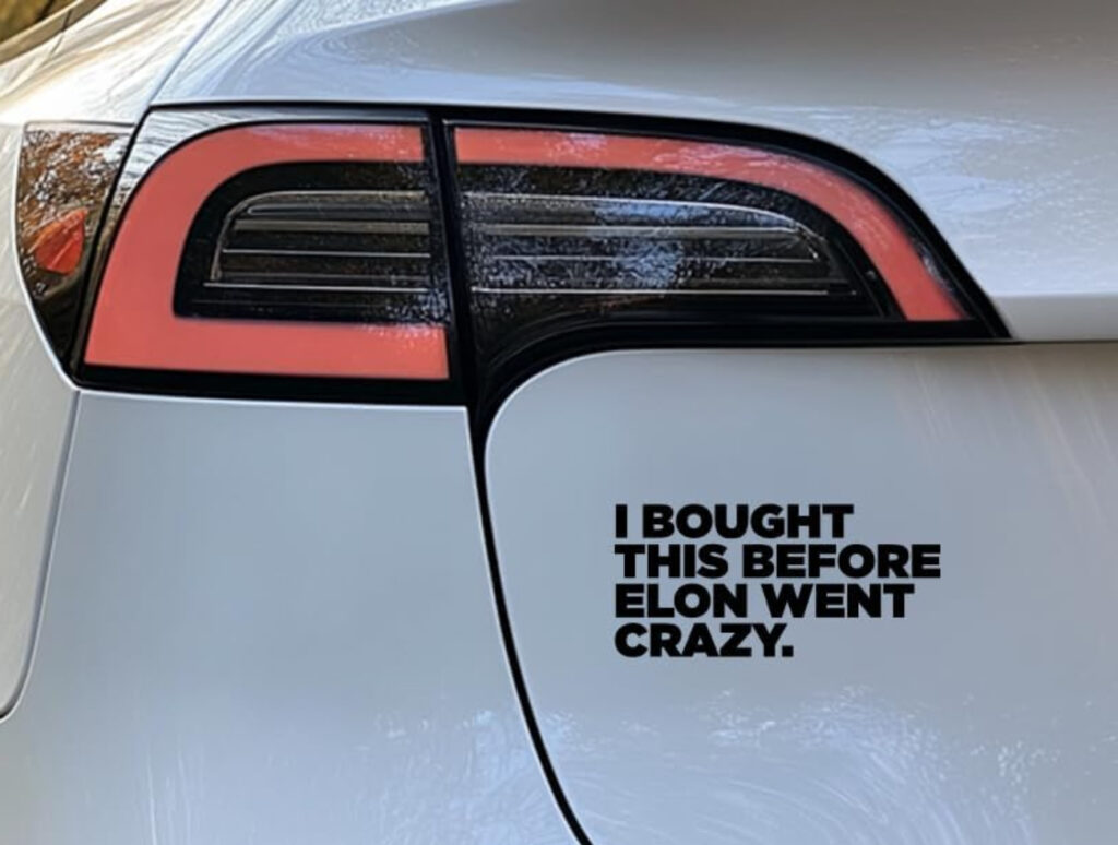 Tesla adesivo anti-Musk