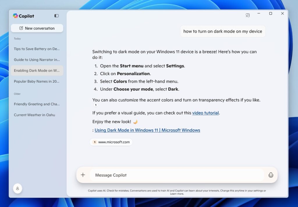 copilot app nativa windows 11