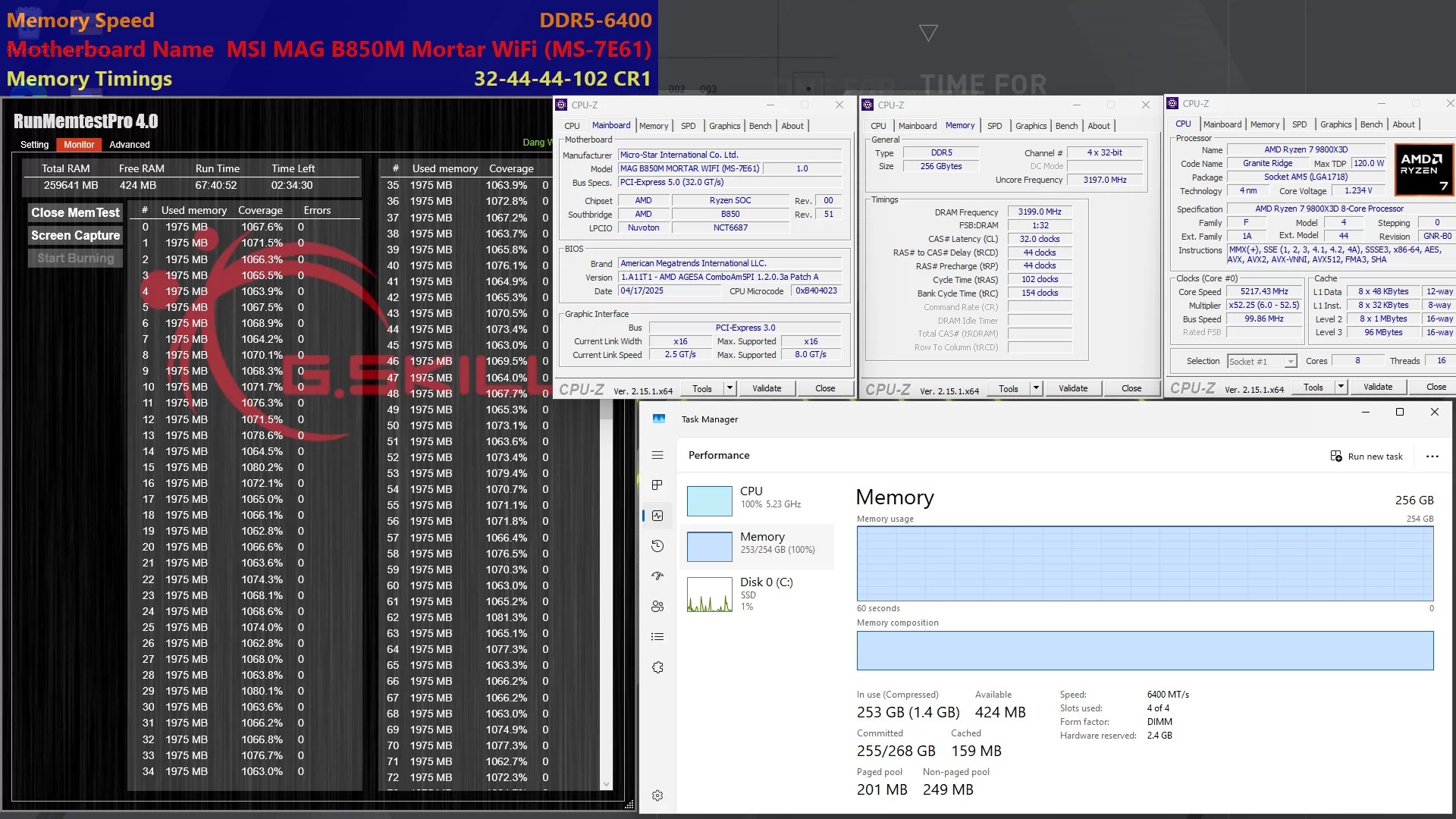 G.Skill svela il primo kit DDR5 al mondo da 256 GB per sistemi AMD AM5 4