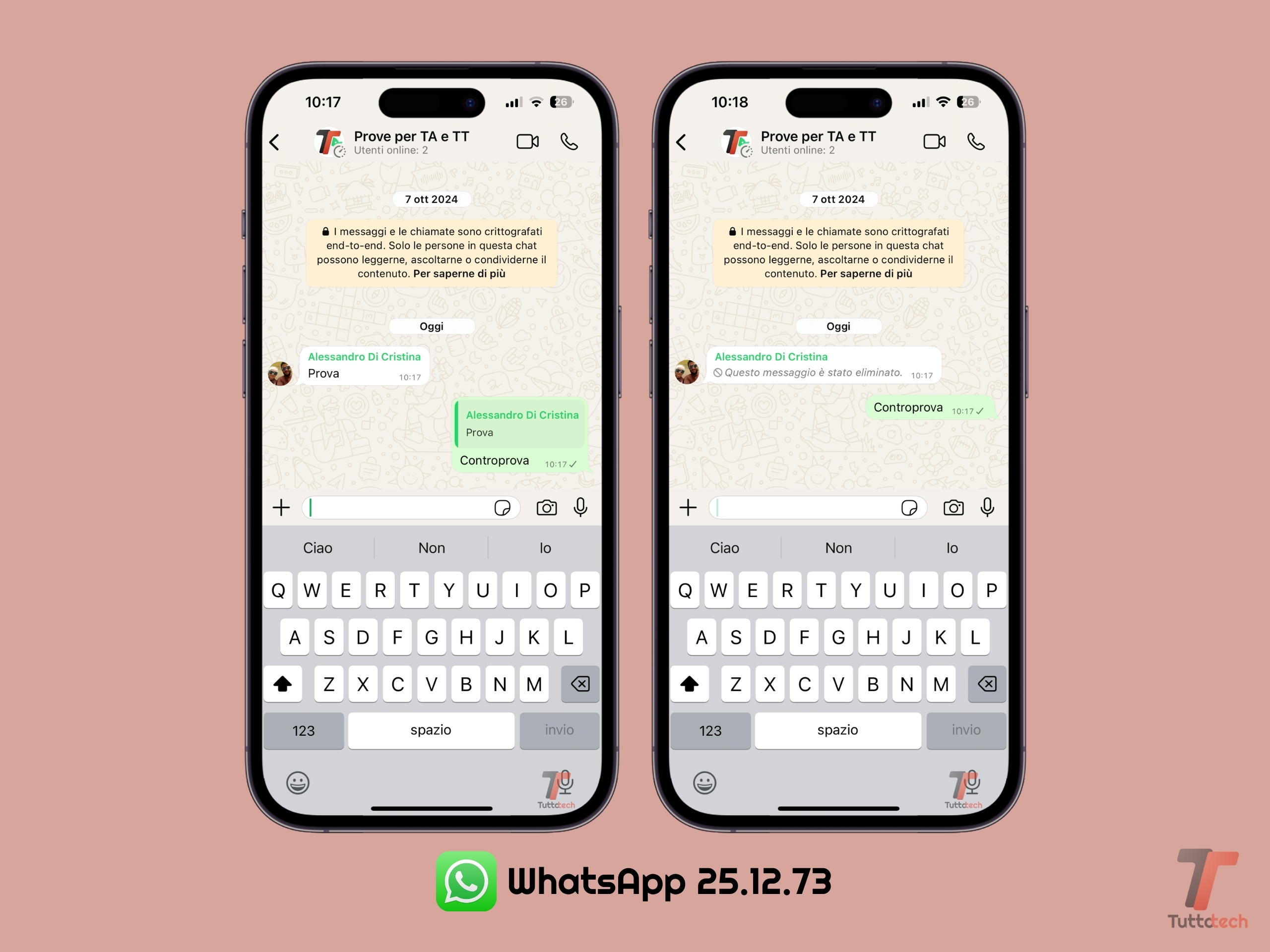 WhatsApp per iOS 2.25.12.73 - Citazione messaggio eliminato