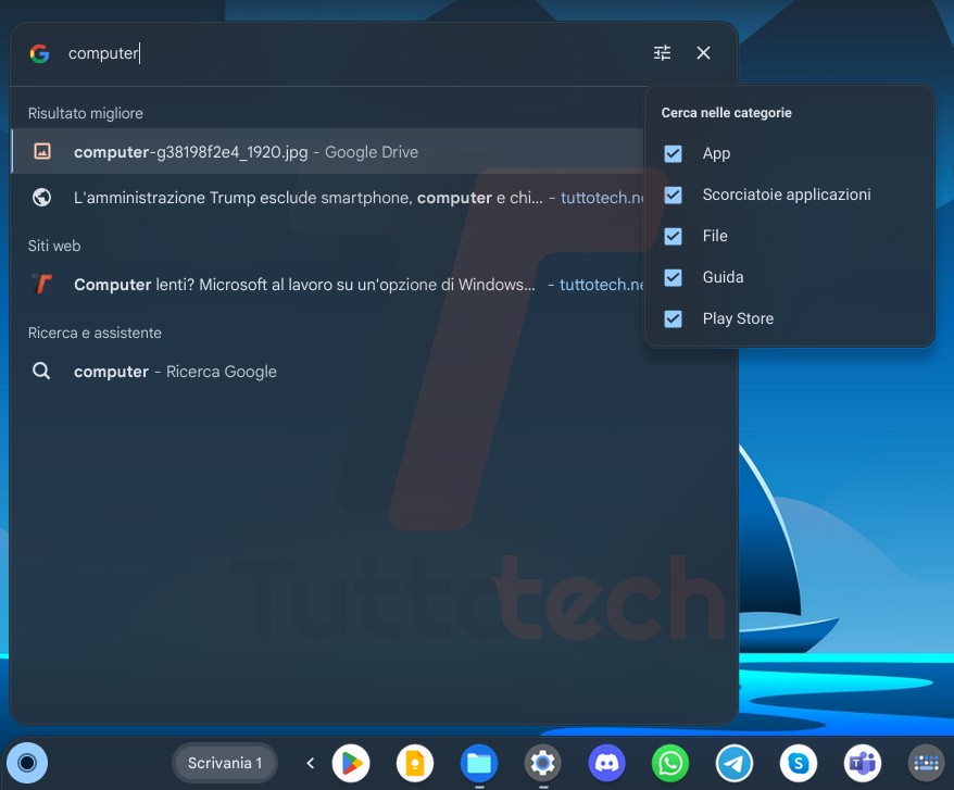 chromeos 135 ricerca immagini contenuto