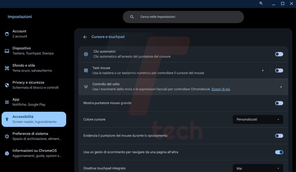 chromeos 135 tasti mouse