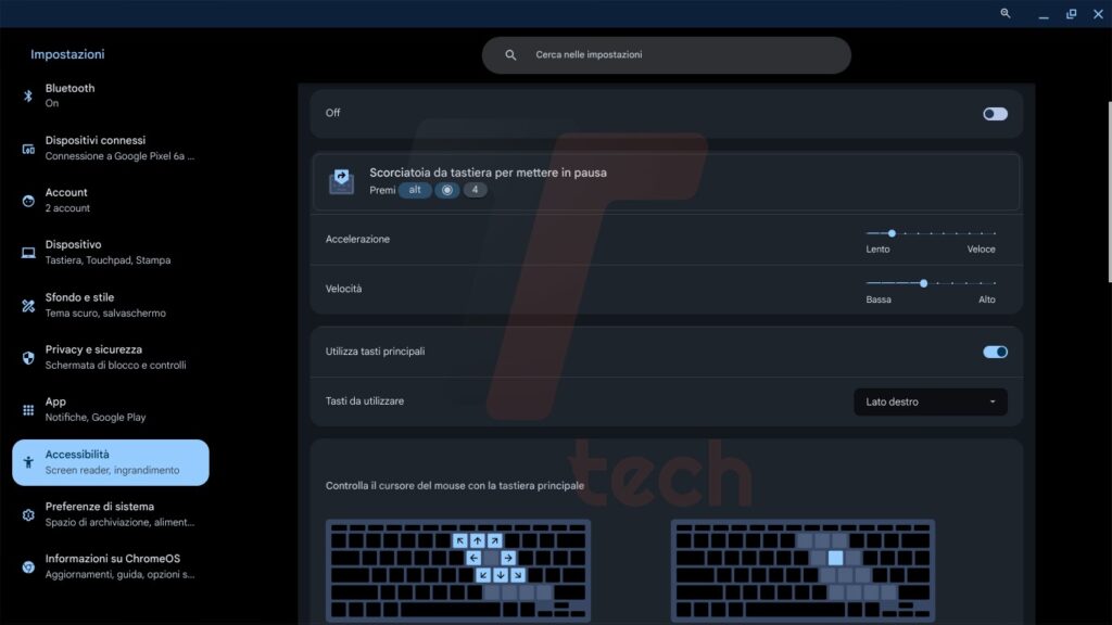 chromeos 135 tasti mouse