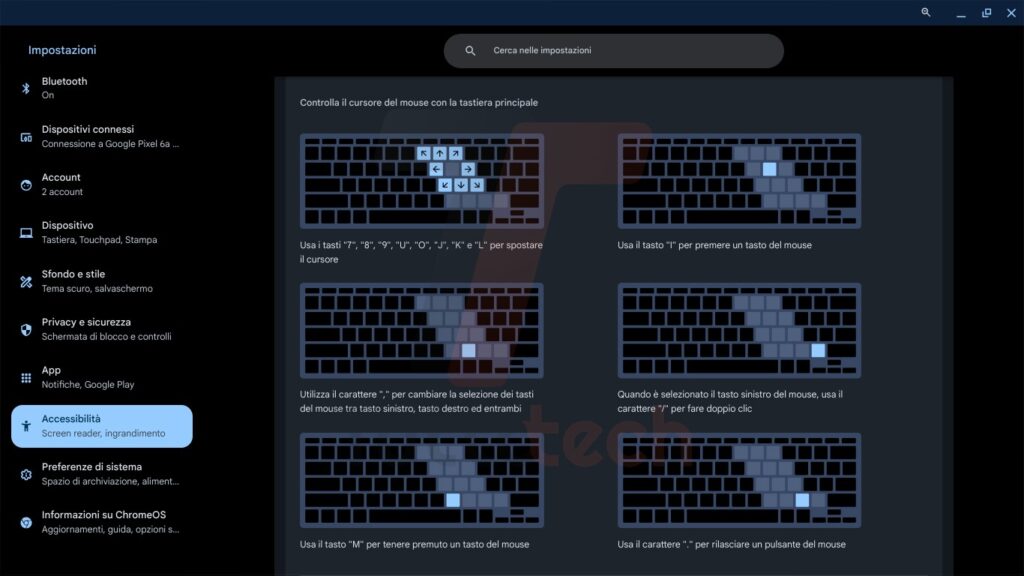 chromeos 135 tasti mouse