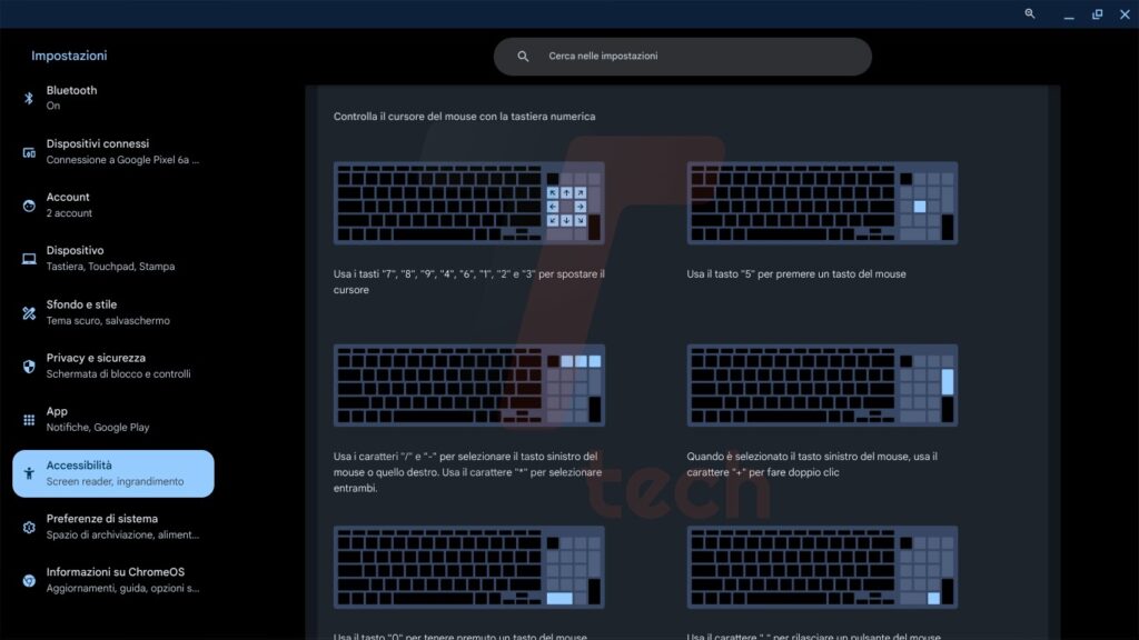 chromeos 135 tasti mouse