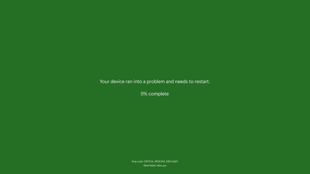 microsoft windows bsod blue screen of death nuova