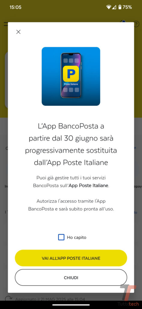 BancoPosta avviso dismissione