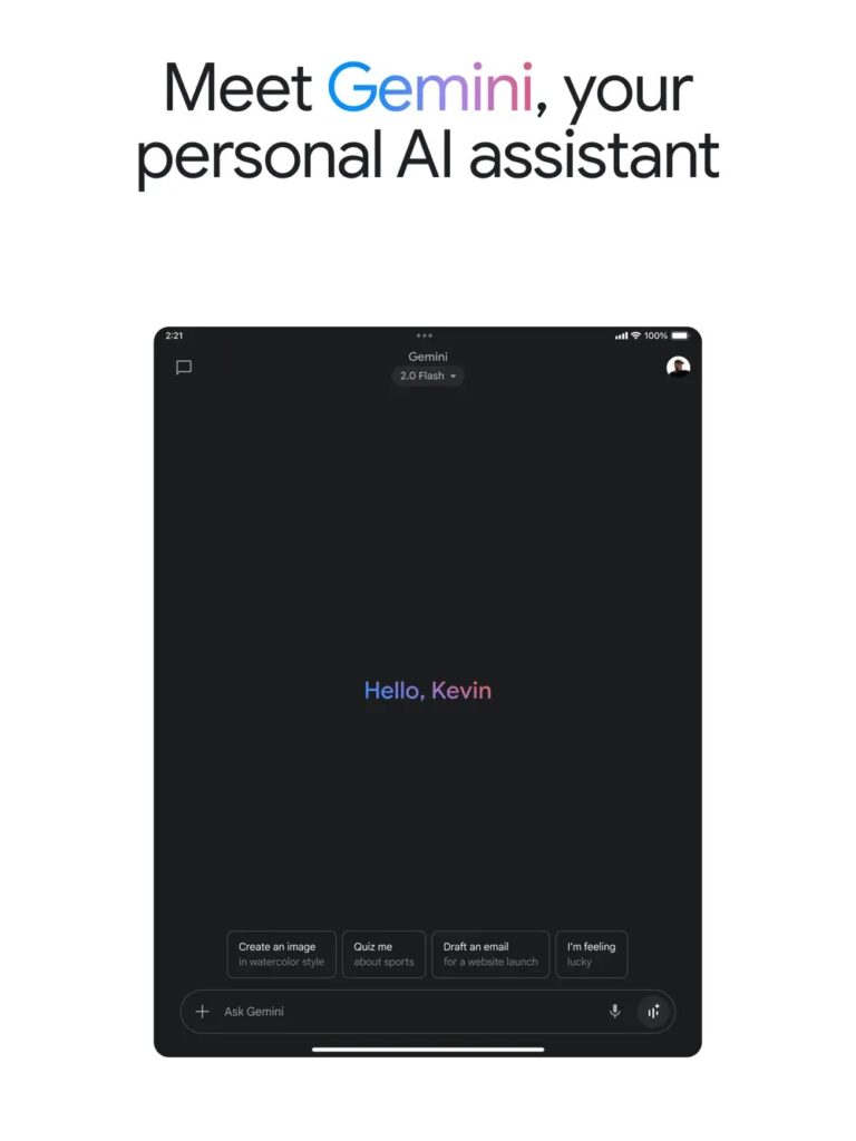L’app di Google Gemini è ora ottimizzata al meglio anche per iPad 9