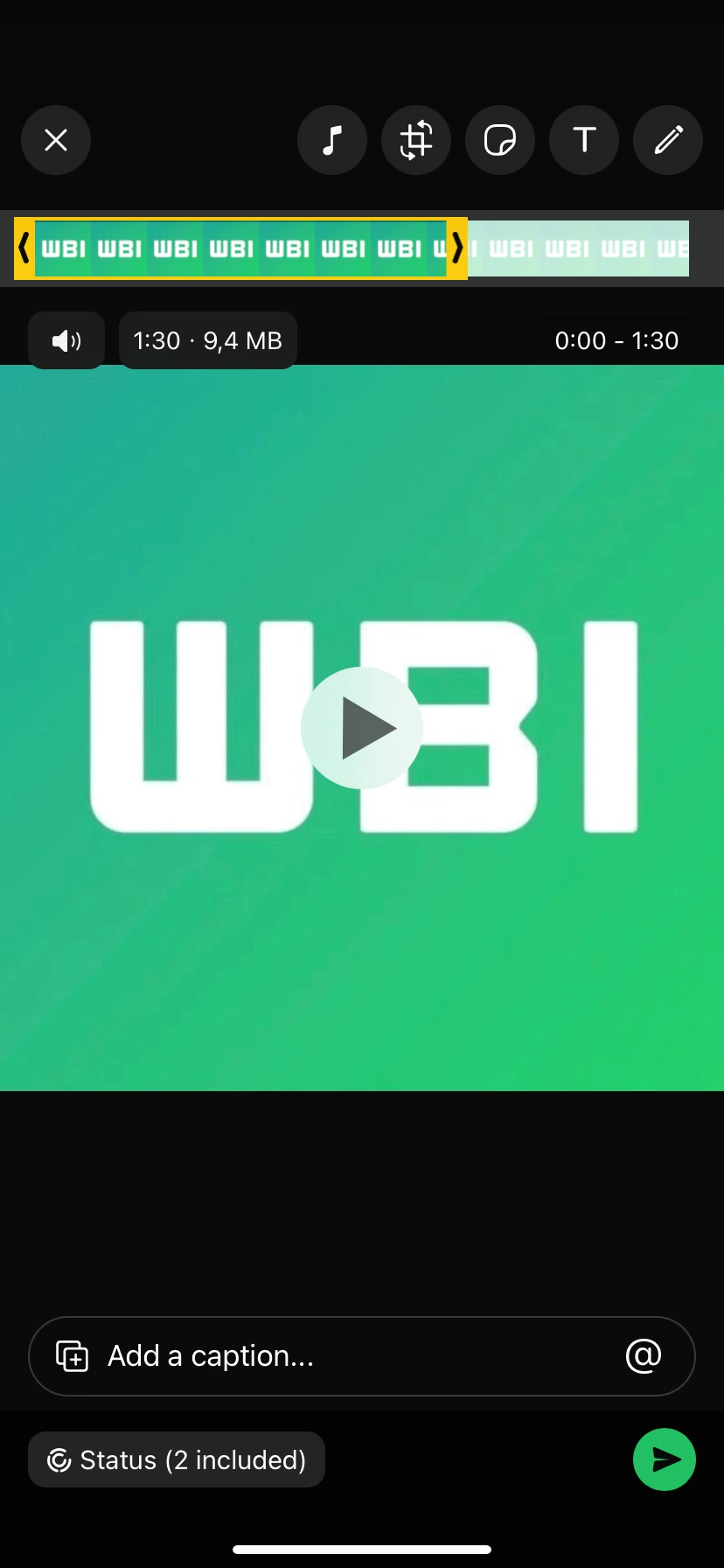 WhatsApp Beta per iOS aggiornamenti di stato 90 secondi