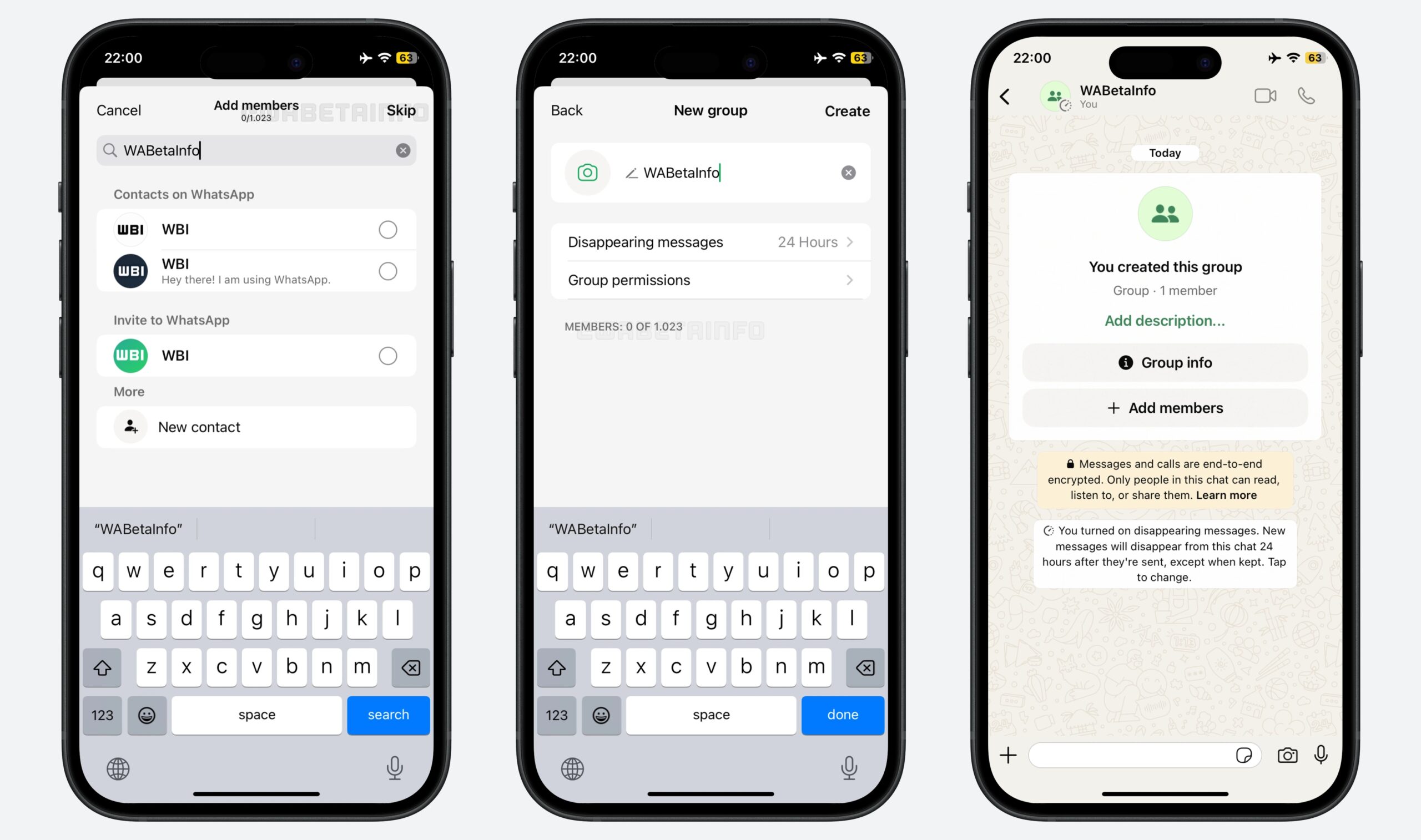 Whatsapp Beta per iOS v25.13.10.73 - Chat di gruppo vuota