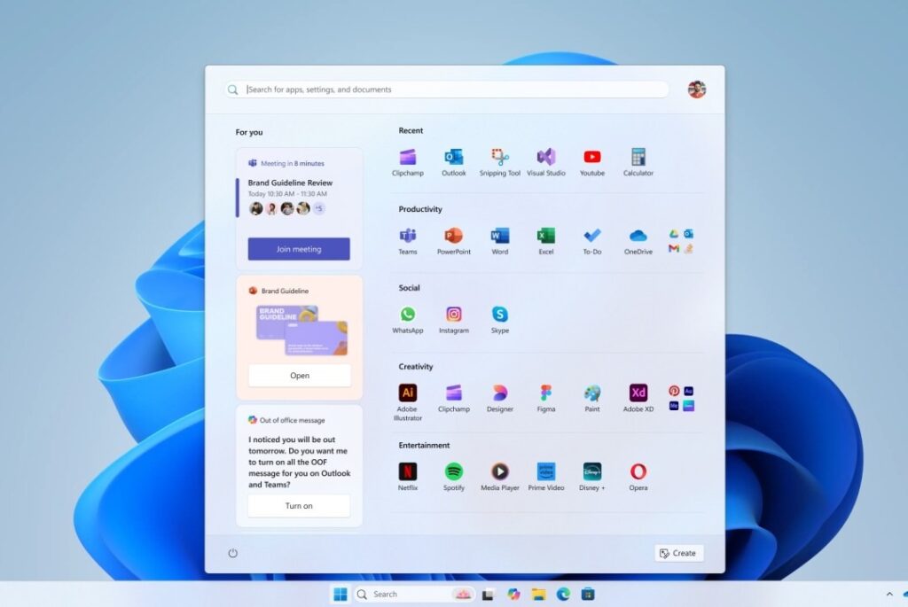windows 11 start scartati