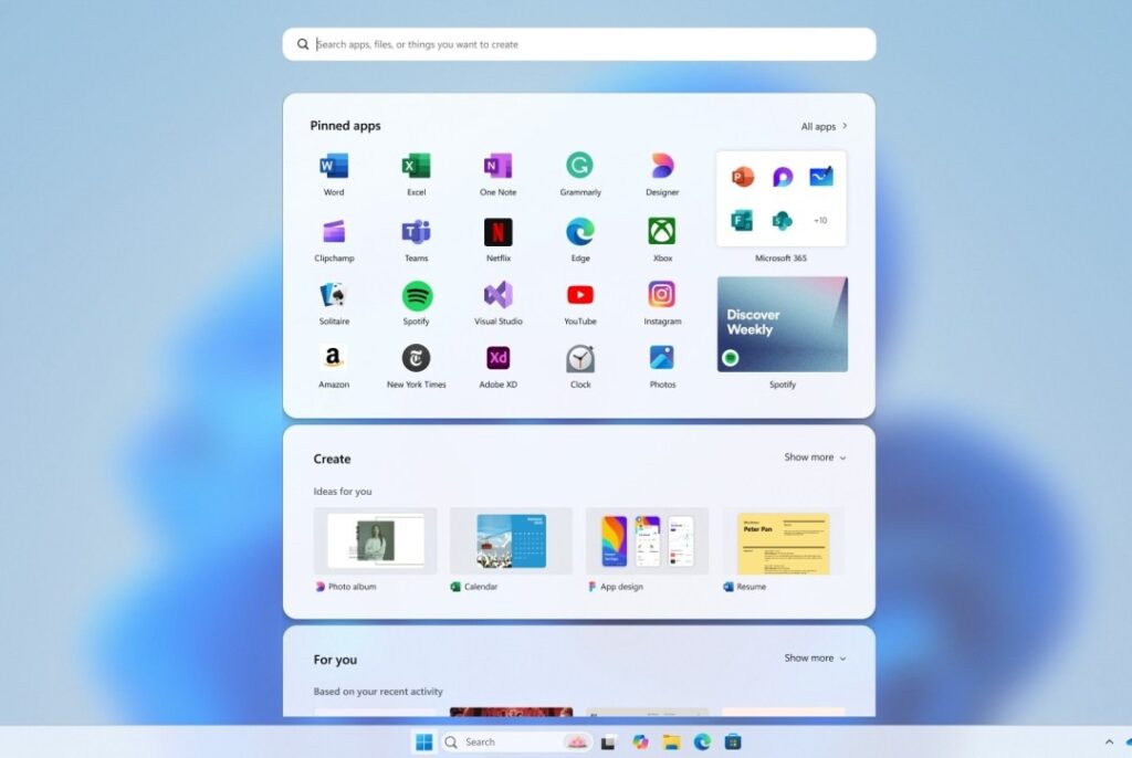 windows 11 start scartati